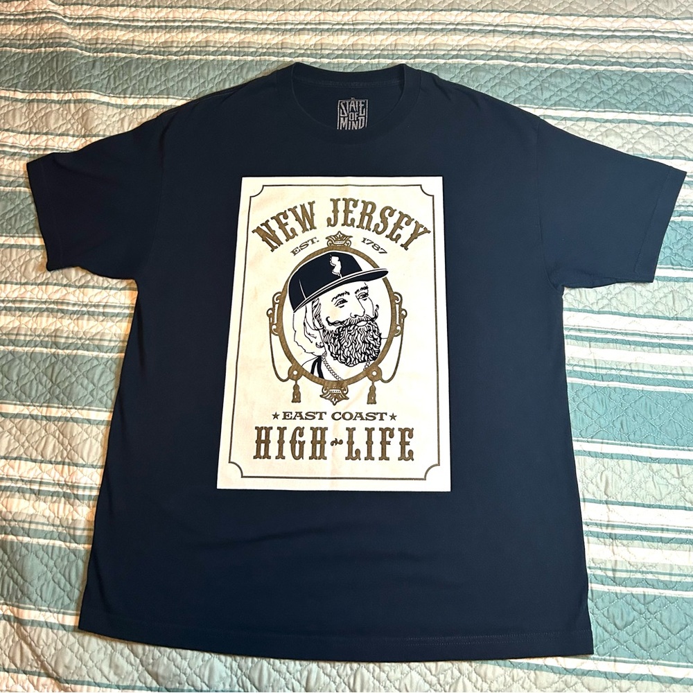 New Jersey High Life East Coast Graphic T-Shirt Size XL